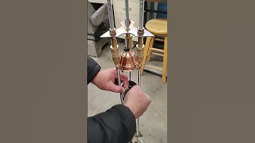 Scepter~floor lamp assembly tutorial part one #metalart #floorlamp