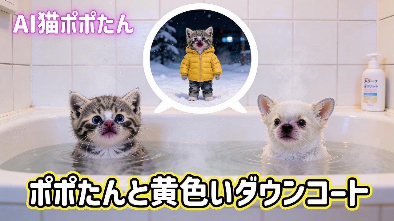 AI猫ポポたん 欲しかった黄色いダウンコートが売り切れ？ ポポたんの行動を見逃さなかった店長さん