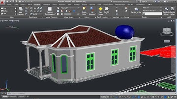 AutoCAD 3D, Roof installed, home create, autocad training THE END