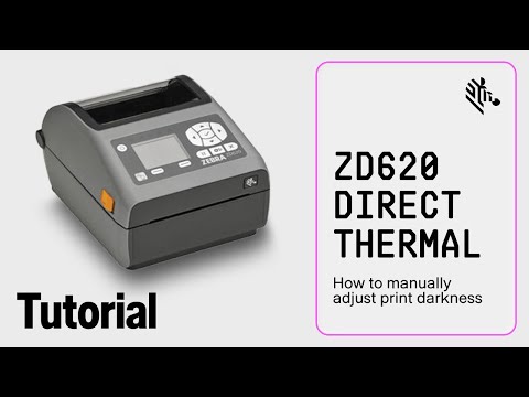 Zebra ZD620 Direct Thermal Printer: How To Manually Adjust Print