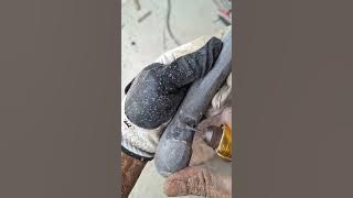 Cara membuat gagang golok dari tanduk kerbau