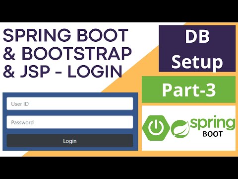 3/5 | Database Set Up | Login/Sign-in using Spring Boot | REST | JSP | Bootstrap | Java | CRUD