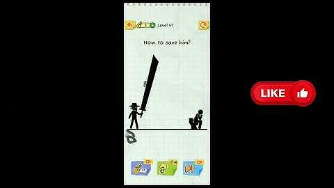 Draw 2 Save Stickman Puzzle New Update Level 47 How to save him?