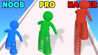 NOOB vs PRO vs HACKER in Spring Legs Runner screenshot 3