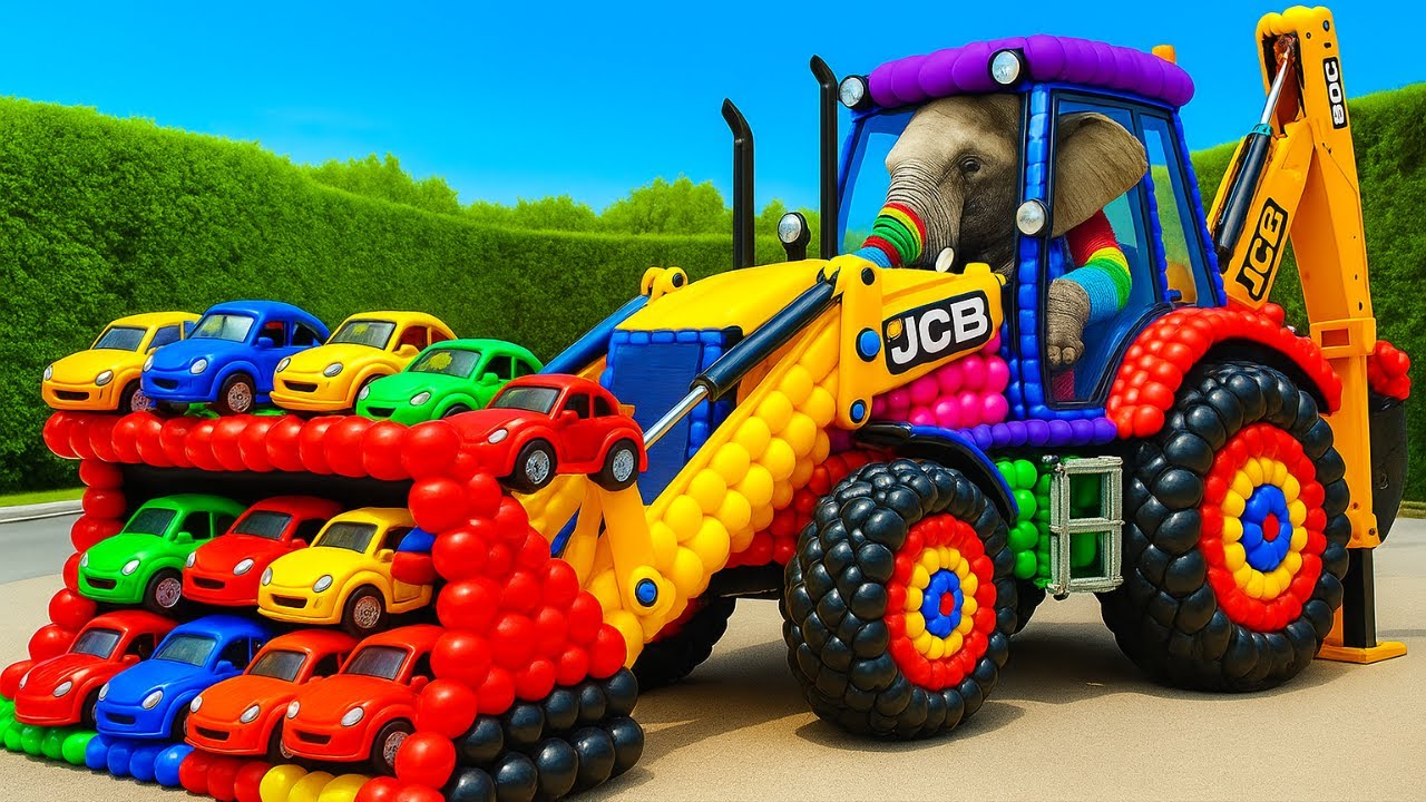 The mascot vibrato assistant JCB and Tractor on the football field is popular, co produced 1