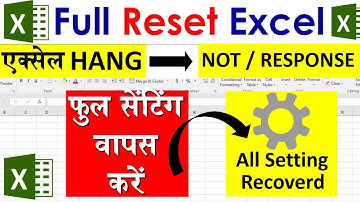How to reset Microsoft office Excel to default setting | How to Reset Excel  |