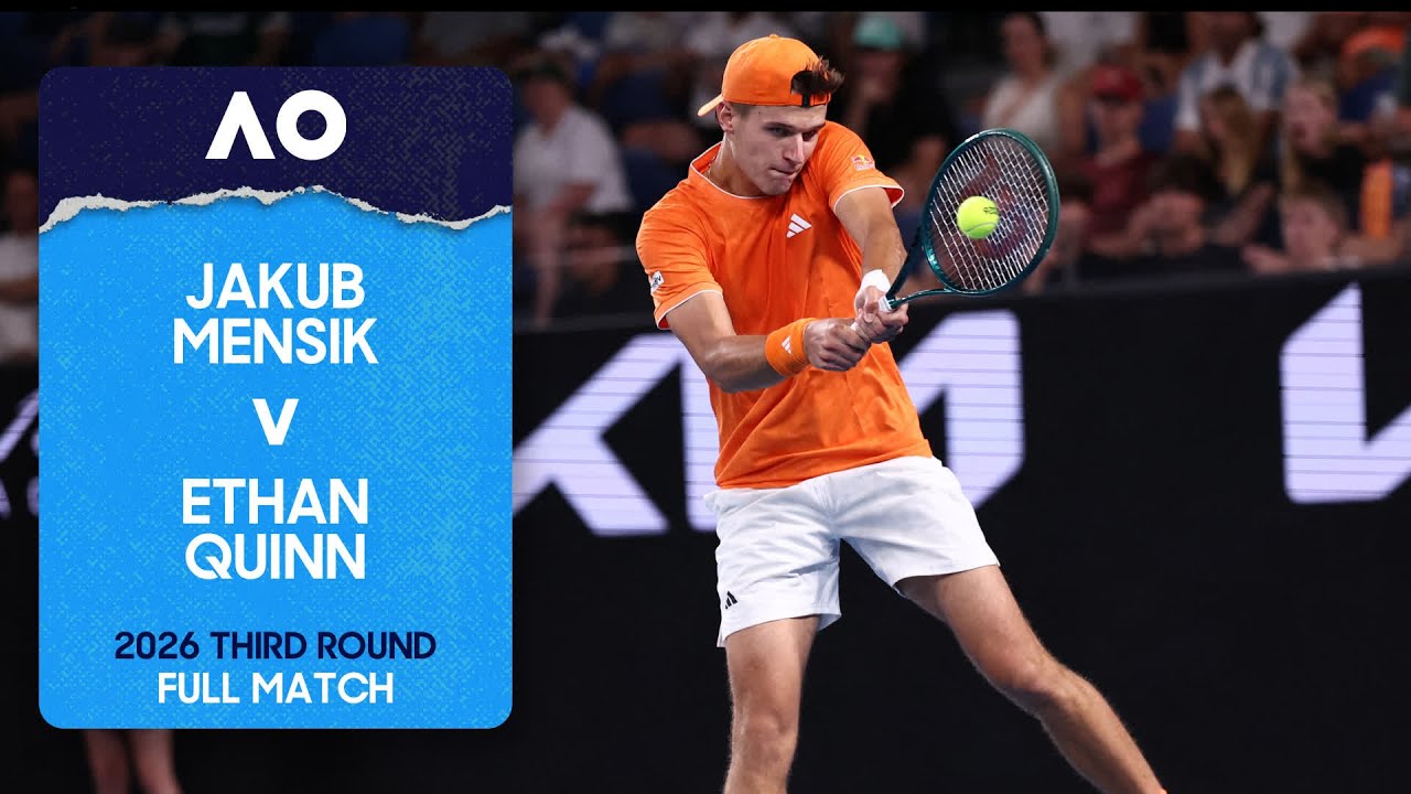 Jakub Mensik v Ethan Quinn Full Match | Australian Open 2026 Third Round