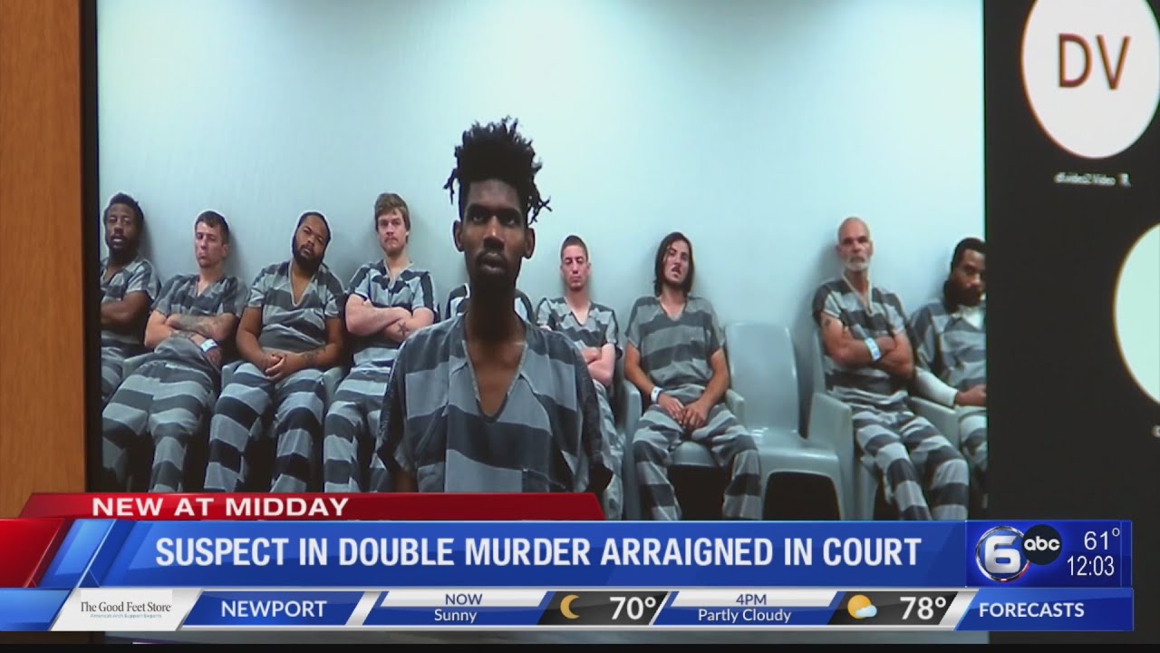 Suspect in double murder arraigned in court - YouTube