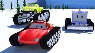 除雪車、モンスタートラック＆レーシングカーのスピッド  | 車＆トラックの建設アニメ screenshot 1