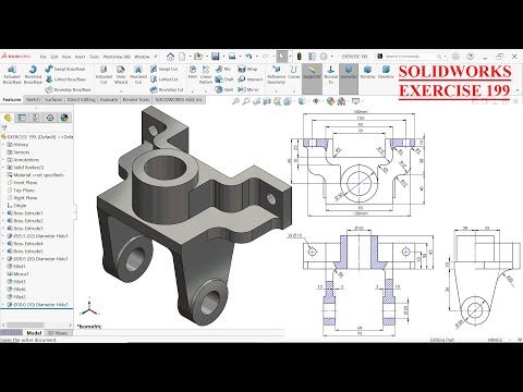 SolidWorks Tutorial for beginners Exercise 199