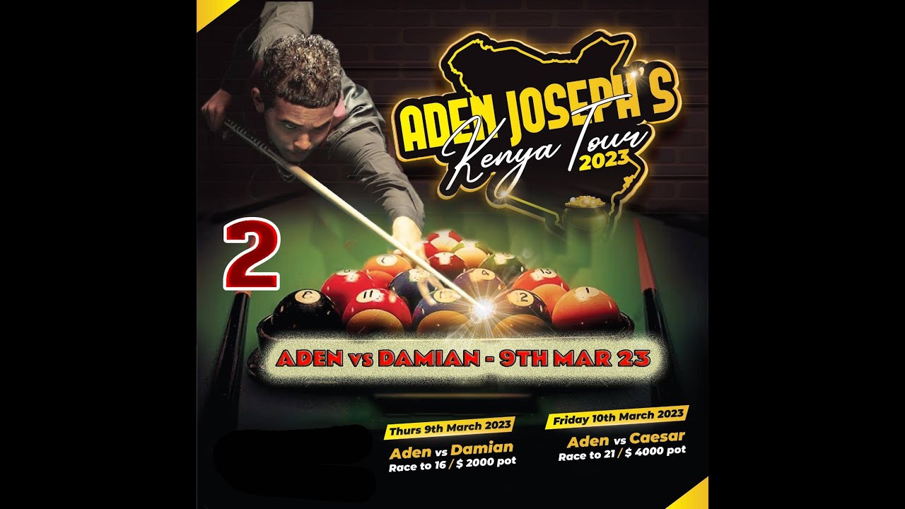 DAMIAN 🇰🇪 vs ADEN JOSEPH 🇿🇦 RACE TO 16 POT 2,000 09MAR2023