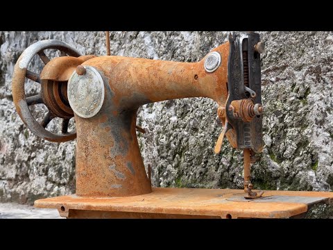 Видео: Восстановление очень ржавой швейной машины 105-летней давности | Для моей жены
