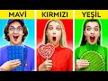 MAVİ &amp; KIRMIZI &amp; YEŞİL RENK KAPIŞMASI🍽️ 24 SA. Tek Renkte Yemek Yeme! Yaratıcı Tarifler 123 GO! FOOD