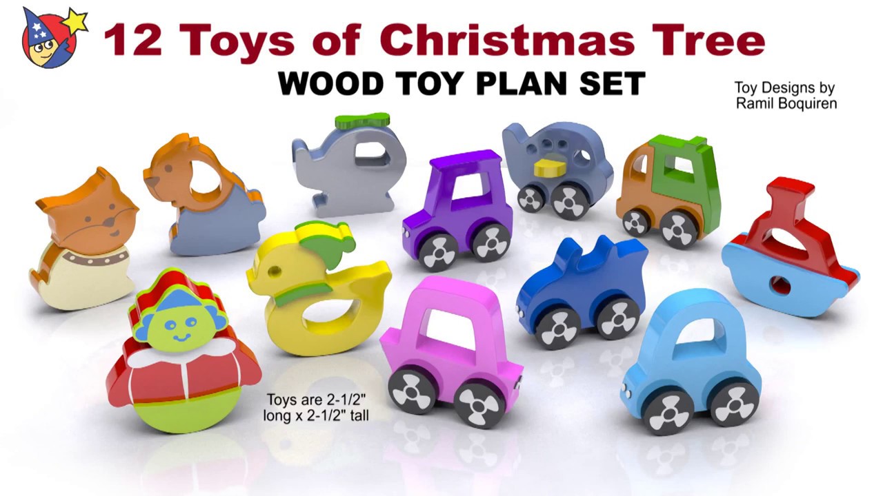 Wood Toy Plans - 12 Toys of Christmas Tree