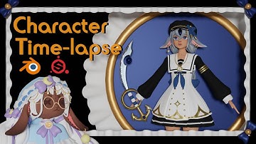 Modeling a Character for Our Game - Fortenya Edition (OC) | Blender & Substance Painter Time-lapse