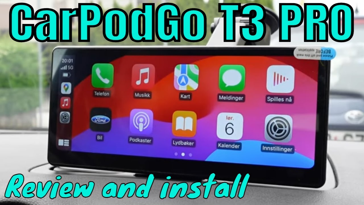 CARPODGO T3 PRO premium 60fps universal wireless CarPlay/Android