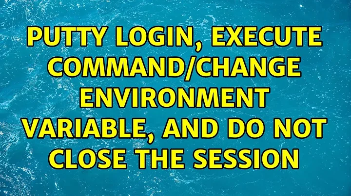 Putty: login, execute command/change environment variable, and do NOT close the session