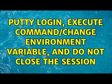 Putty: login, execute command/change environment variable, and do NOT close the session