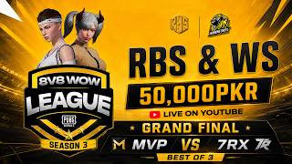 RBSxWS WOW LEAGUE S3 | FINALS | PUBGMOBILE | 8v8 WOW