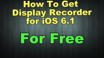 How To Get Display Recorder For FREE - iOS 6.1 (Jailbreak)