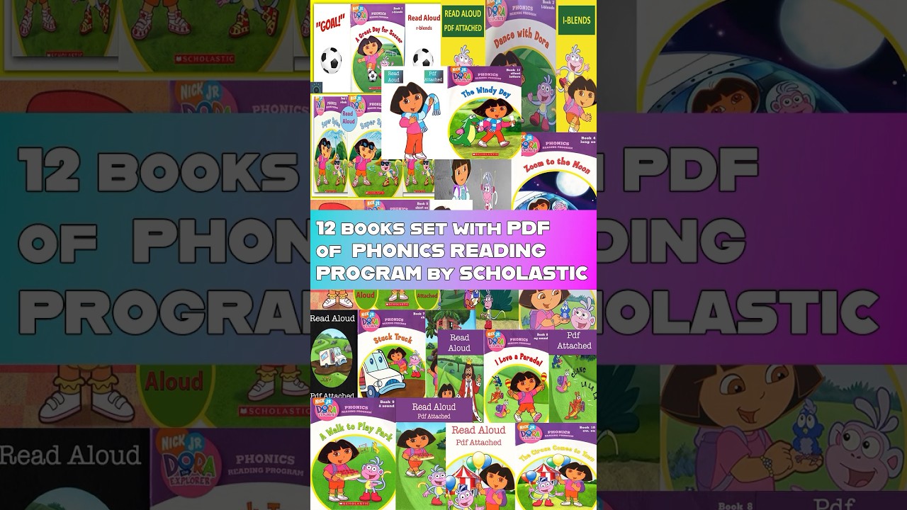 FREE SCHOLASTIC-12 BOOKS-PHONICS READING-DORA THE EXPLORER 