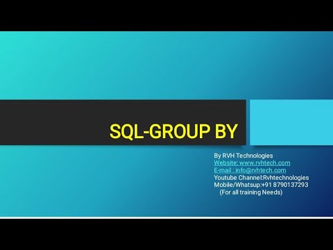 SQL course| Sql Group by | How to write SQL group by - YouTube