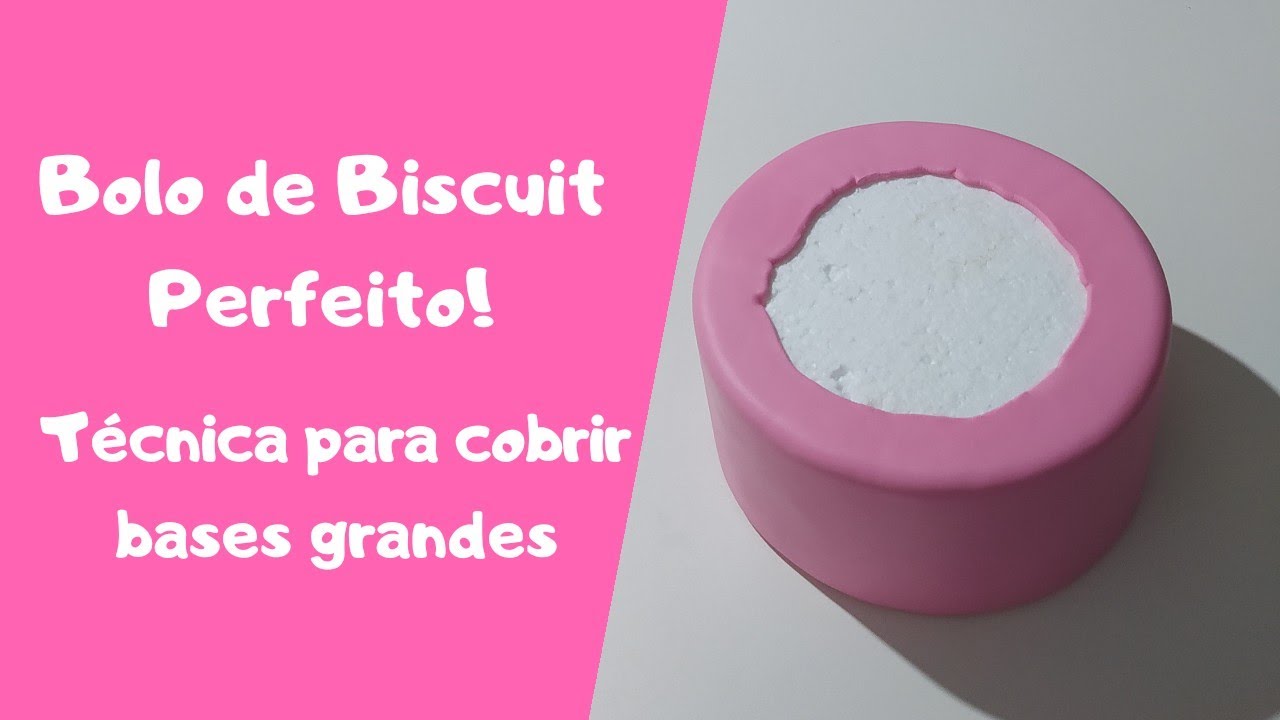 Como fazer um bolo de biscuit - ( bolo fake ) técnica para cobrir bases grandes!