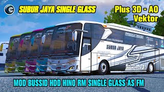 SUBUR JAYA SINGLE GLASS - Free livery, 3D Effects and Vector (Bussid HDD Mod Hino RM SG AS FM) screenshot 2