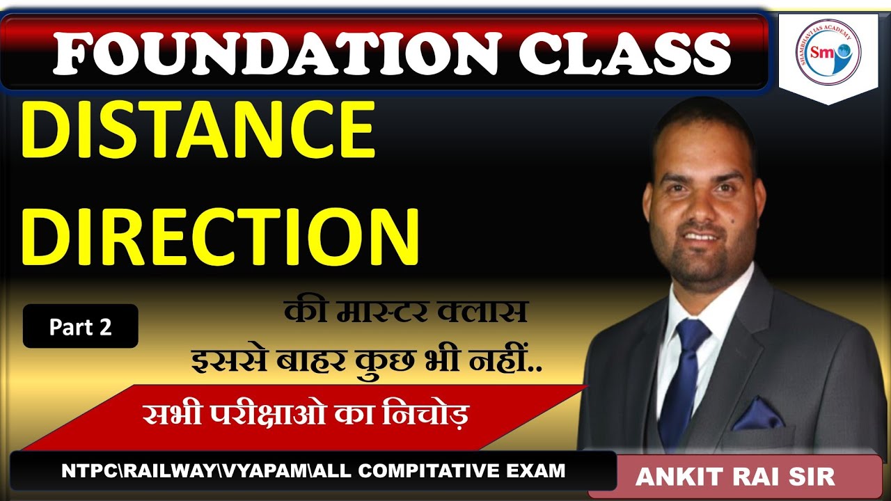 Direction & distance (master class ) reasoning Foundation class by Ankit Rai sir