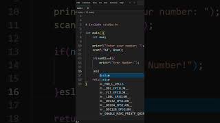 ✅ Even or Odd Number in C | Super Easy C Program for Beginners 💻 #shorts #coding