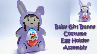 Baby Girl Bunny Costume Egg Holder | DIY Assembly | SVG for Cricut (Explore,  Maker, Joy) Cameo
