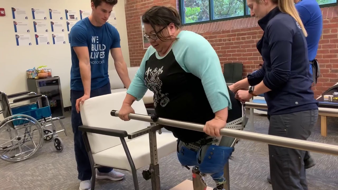 First Steps as a Bilateral Above Knee Amputee Part 2 YouTube
