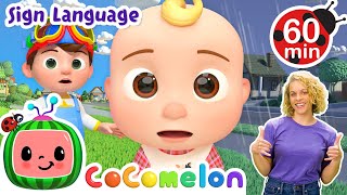 rain rain go away sign along cocomelon nursery rhymes learn