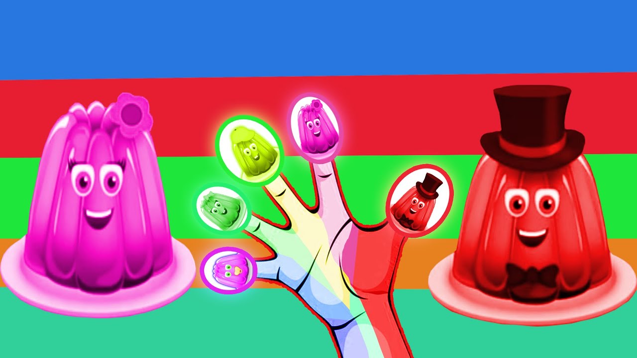 Learn Color Jelly Finger Family Song Nursery Rhymes for Kids Finger TV