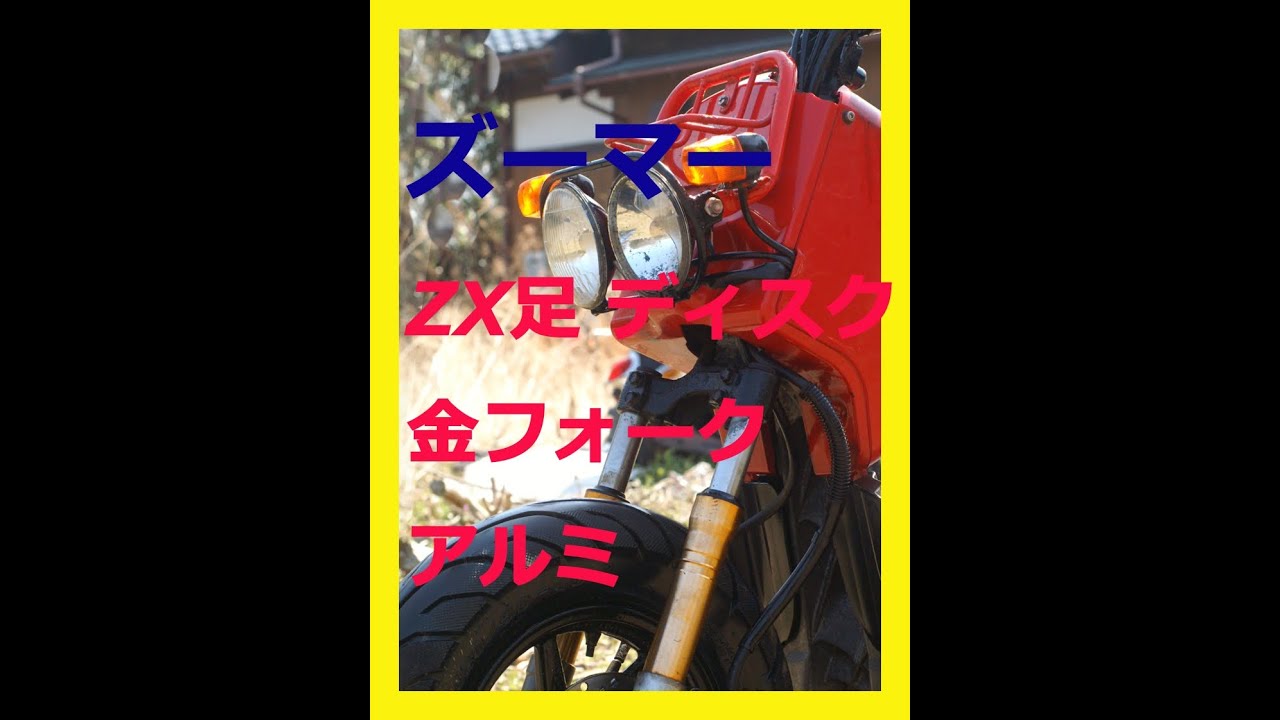 ZX足周り ズーマー AF58 ZOOMERホイール/金フォーク RUCKUS disk brake