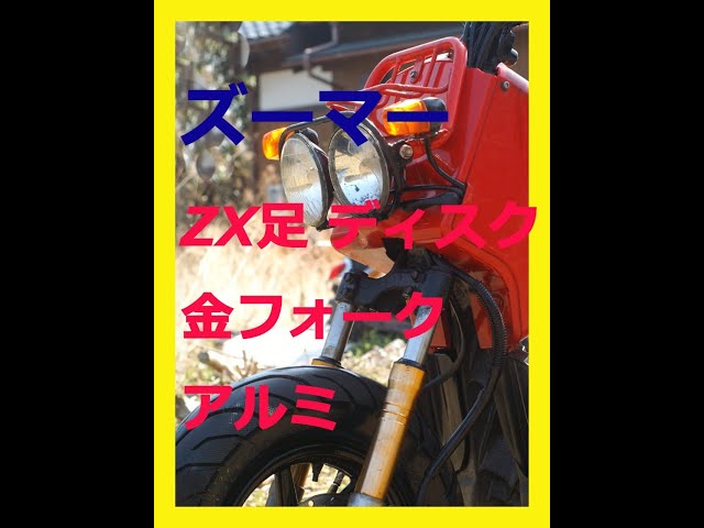 ZX足周り ズーマー AF58 ZOOMERホイール/金フォーク RUCKUS disk brake