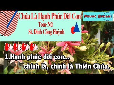 Chúa Là Hạnh Phúc Đời Con Karaoke Tone Nữ (St: Đinh Công Huỳnh) Thánh Ca Nhạc Sống | Phước Organ