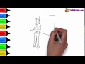 كيف ترسم معلم امام السبورة كيف ترسم معلم يشرح الدرس تعليم الرسم للمبتدئين