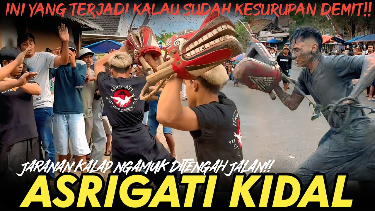 MENCEKAM!! JARANAN ASRIGATI KESURUPAN NGAMUK DI TENGAH JALAN!! 