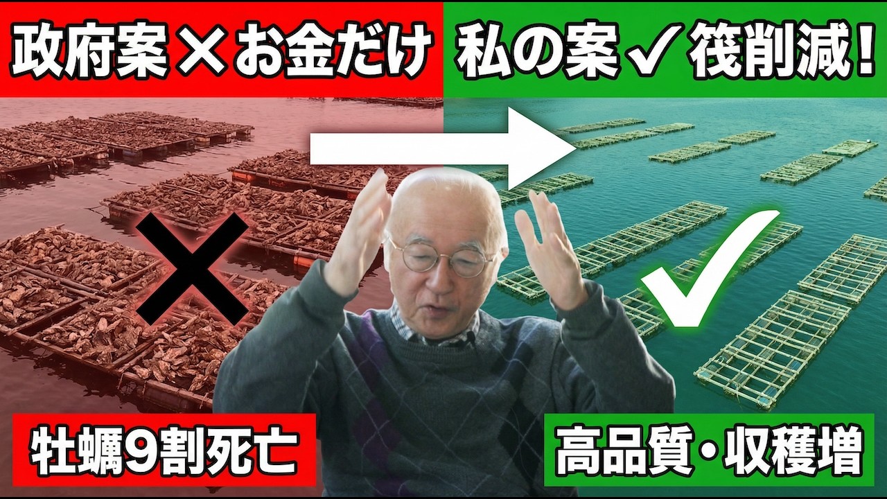 広島湾牡蠣の本質対策：「お金のばら撒き」では解決しない｜広島牡蠣は筏削減と監視が先