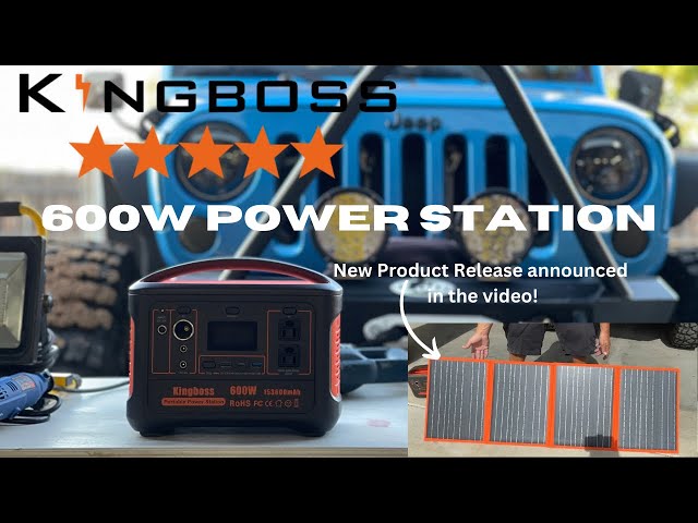 Kingboss 600W ポータブル電源 Portable Power Station 600W (Peak 1200W) 568Wh 153600mAh
