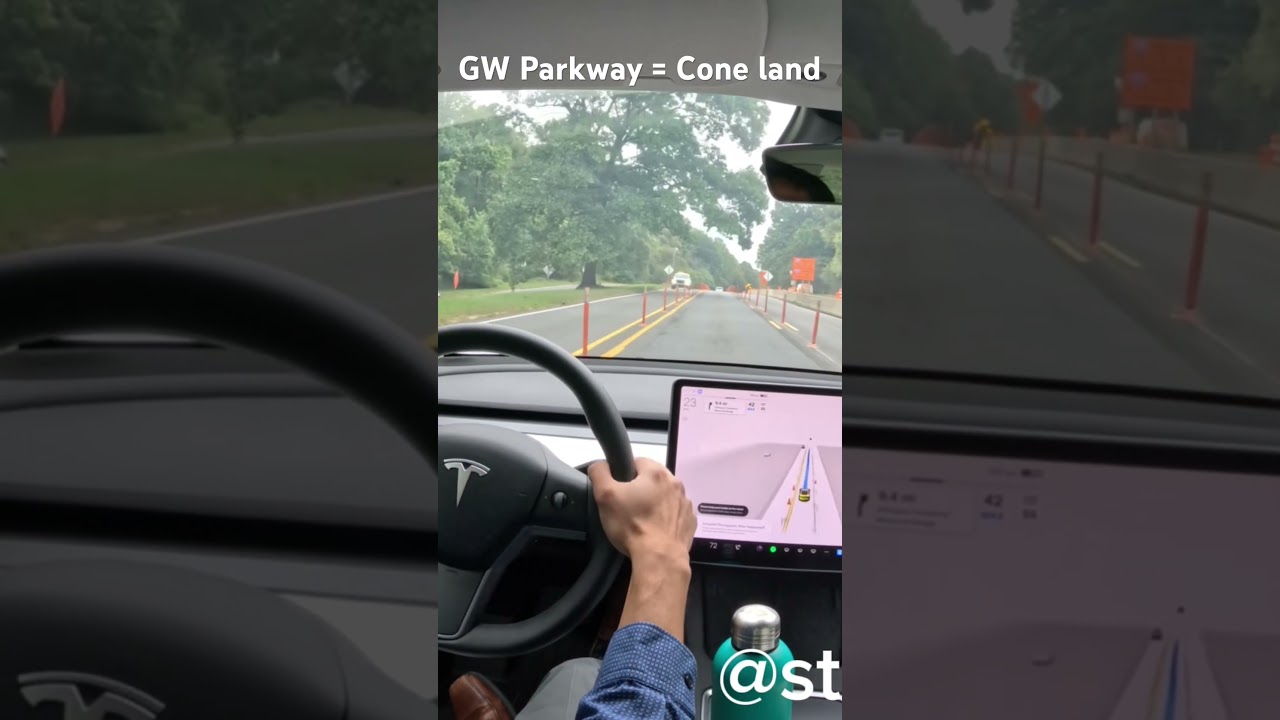 Cone land obstacle course GW Parkway 