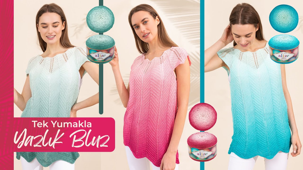 Diva Ombre Batik ile Yazlık Bluz • Summer Blouses • Летняя Блузка
