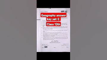 Class 12th ||Geography answer key set-2 cbse board exam 2025