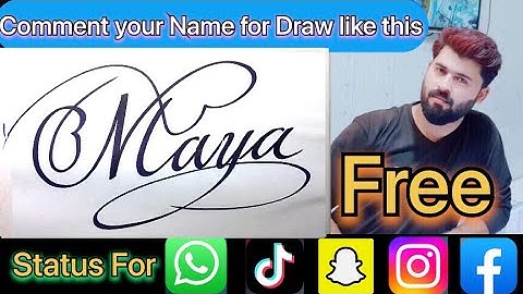 Maya Name Signature Calligraphy Status | How to Cursive write with cut Marker #maya @maya