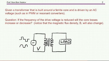 A riddle of the effect of switching frequency on ferrite cores losses