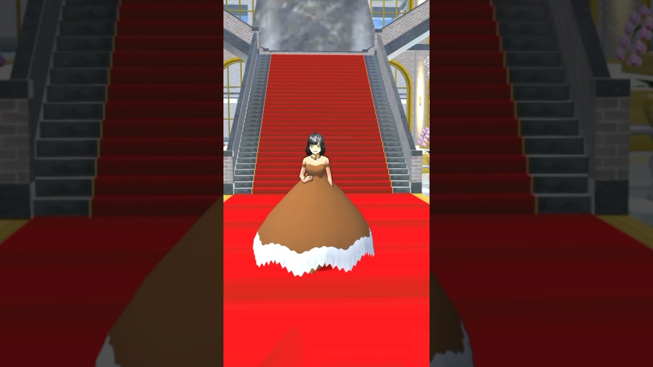 🤎🌟 Trending brown gown in Sakura School Simulator 