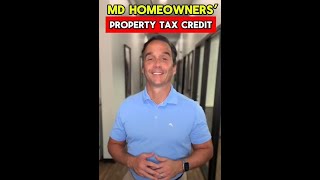 Maryland Homeowners’ Property Tax Credit - Application Deadline is October 1st