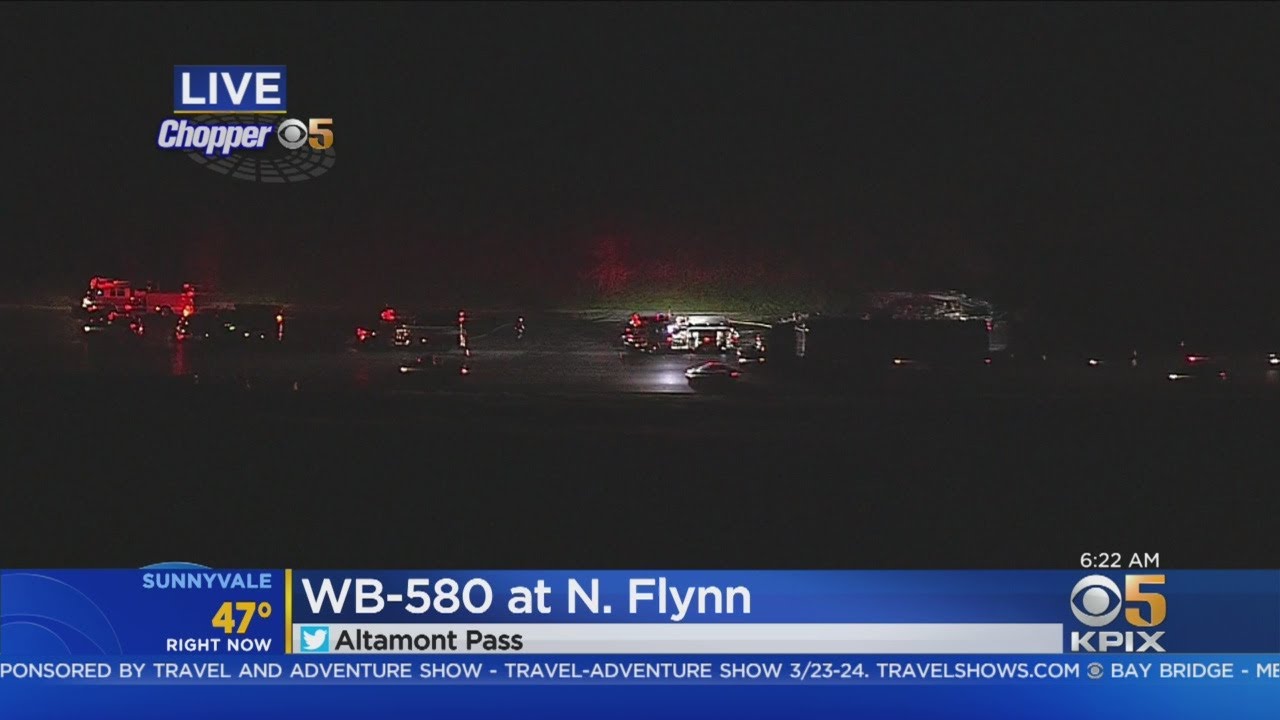 Big-Rig Fire Leads To Horrendous Morning Commute On Altamont Pass - YouTube
