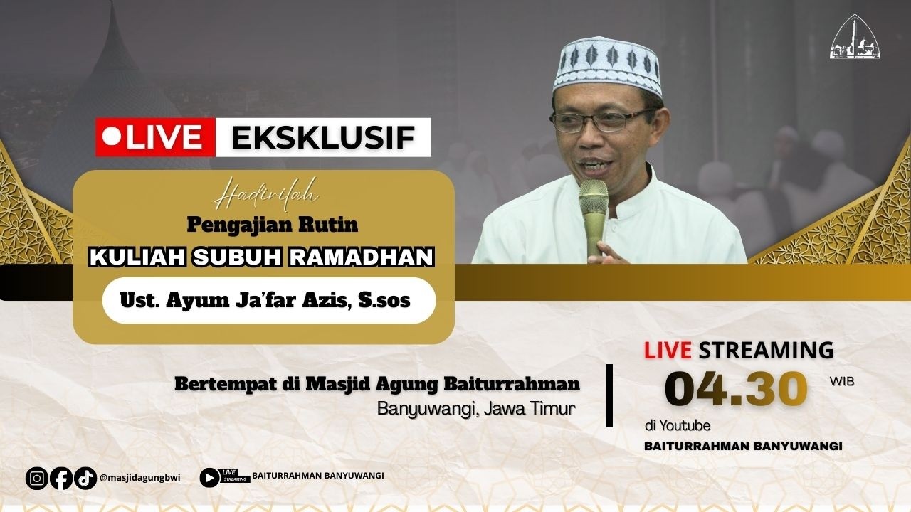 🔴LIVE KAJIAN KULIAH SUBUH RAMADHAN | UST. AYUM JA'FAR AZIS, S.Sos